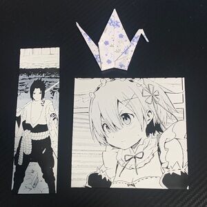 Anime Art 3D Prints & Origami Crane Bundle